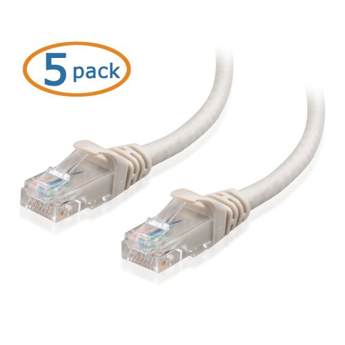 Cable Matters 5-Pack, Cat6 Snagless Ethernet Patch Cable in Gray 7 Feet