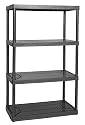 Gracious Living 91000-1C Four Shelf Storage System Light Duty Solid Shelf Design, colours may vary