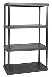 Gracious Living 91000-1C Four Shelf Storage System Light Duty Solid Shelf Design