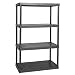 Gracious Living 91000-1C Four Shelf Storage System Light Duty Solid Shelf Design, colours may vary