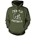 Distressed Temple Football Unisex Hooded Sweatshirt