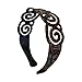 Brown 2 inch Curly Swirl Wide Headband (Motique Accessories)