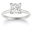 Platinum Princess Cut Solitaire Diamond Engagement Ring (2 ct, G-H Color, VS2 Clarity)