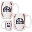 Colorado Rockies 2pc Ceramic Gameball Mug Set - Primary Logo MLB Baseball