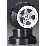 FR Satin Chrome Wheels 2.2Outer,3.0Inner: Slash by Traxxas