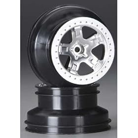 FR Satin Chrome Wheels 2.2Outer,3.0Inner: Slash from Traxxas Accessories