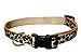 Medium Natural Leopard Dog Collar: 3/4