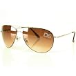 Classic Aviator Sunglasses Silver Tone Frame with Brown Lens