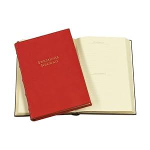Personal Record Leather Book, 5-1/2" X 8", 224 Pages