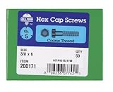 Hillman 3/8 in. Dia. x 6 in. L Heat Treated Zinc Steel Hex Head Cap Screw 50 pk