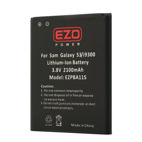 EZOPower Standard Lithium-Ion Replacement Battery - 2100mAh For Samsung Galaxy S3 S III i9300 All Version, Galaxy Victory 4G LTE Android Cell Phone