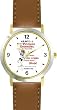 Habit 5 - Seek First to Understand (Spanish Text) - DELUXE TWO-TONE WATCH from THE 7 HABITS - WATCH COLLECTION BY WATCHBUDDY&reg; - Arabic Numbers - Brown Leather Strap-Size-Women's Size-Small