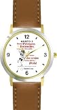Habit 5 - Seek First to Understand (Spanish Text) - DELUXE TWO-TONE WATCH from THE 7 HABITS - WATCH COLLECTION BY WATCHBUDDY&reg; - Arabic Numbers - Brown Leather Strap-Size-Children's Size-Small ( Boy's Size & Girl's Size )