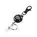 Wisdompro Retractable Badge Reel with 2 Pack Vertical Extra Thick Clear ID Card Holders, 24 inches Pull Cord