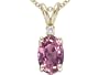 1.02 cttw 14k Gold Genuine Pink Tourmaline Pendant in 14k Yellow Gold