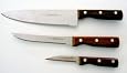 Tramontina 3 Piece Kitchen Knife Set - Hardwood Handles