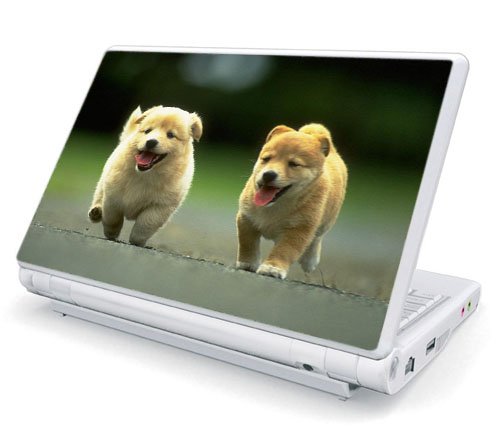 Running Puppies Design Skin Cover Decal Sticker for Toshiba Mini NB205 10.1 inch Netbook Laptop Computer