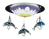 Elk 5087/2 2-Light Dolphin Flush Mount In Satin Nickel