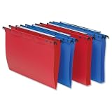 L Oblique Suspension File Polypropylene Vertical for 350 Sheets 30mm Foolscap Red Ref L380232 [Pack 25]