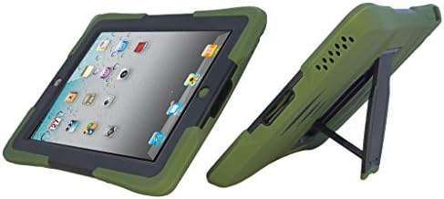 RawX Military Grade Kids Proof Safe Shockproof Heavy Duty Case Cover for iPad 2/3/4 - Hunter Green