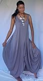 GREY DRESS JUMPER ASYM LAGENLOOK JERSEY FITS - S M L XL - V185S