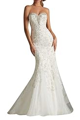 Lace Mermaid Sweetheart Satin  Dress with a Court Train 