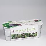growing basil indoor-Organic Basils Indoor Herb Garden Kit - Grow Three Types of Basil From Seed!