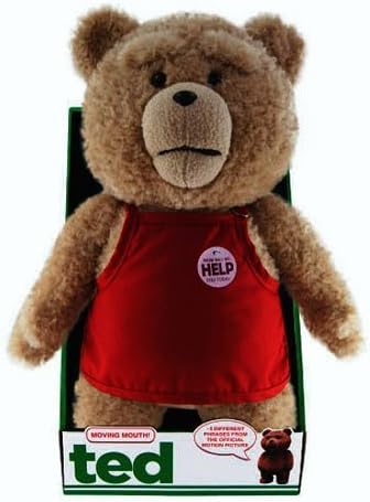 Ted Bear the Movie with Apron 16" Plush-Sound and Moving Mouth