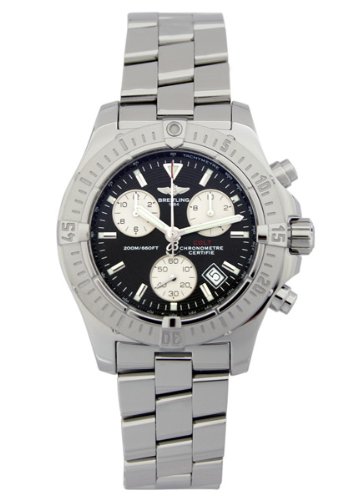Breitling Aeromarine Chrono Colt Steel Black Mens Watch A7338011-B782SS