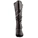 TOP Moda Womens Bank-85 Knee-High Round Toe Slouch Boot,Bank-85v2.0 Black 9