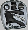 Metrokane Rabbit 6-Piece Wine-Tool Kit, Black