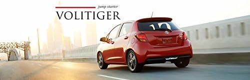 [Power Upgraded] Volitiger 16500mah Never Stop Emergency Portable Car Jump Starter power bank with light car power bank(Volitiger.com) Emergency Power Source Emergency Auto Start Power - 400 AMP Peak & Ultra-bright LED Flash Light for SOS & High Capacity Power Bank for Cellphone Car Has Stalled (King Tiger) - 1 Year Limited Warranty