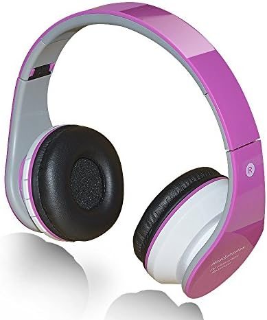 Bluetooth Headphones, Wireless Over Ear Bluetooth 3.0 for both kids and adults Headphones Rechargeable USB Earphones with FM, TF card,3.5mm jack for iPhone Samsung and more Smartphones Laptops(Rose)