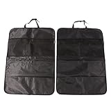 ilovebaby Kick Mat Car Seat Protectors Seat 2 In 1 Clean Mechanism from Kids Dirty Feet Complete with Handy Pocket Organizers and Storage Durable Water Resistant Tamper Proof Damage Proof Black