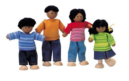 Childrens Toyshop  Toys : Plan Toys 74160 Doll Family Ethnic
