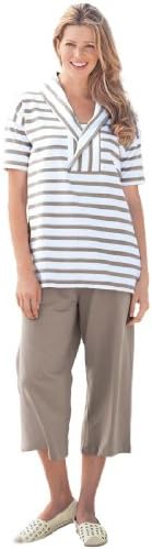 Plus Size 2 Piece Knit Capri Set