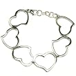 Stainless Steel Girls Heart Bracelet Polish Finish SALE by Bucasi Stainless Steel Girls Heart Bracelet Polish Finish SALE by Bucasi