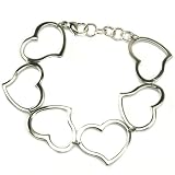 Stainless Steel Girls Heart Bracelet Polish Finish SALE by Bucasi