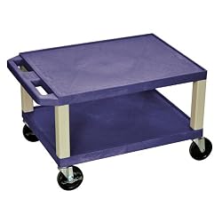 H. WILSON 16" H Tuffy Multi-Purpose Utility Cart Topaz and Putty