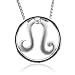 Zodiac Sign Leo Silver Diamond Pendant Necklace (HI, SI3-I1, 0.05 carat) - All 12 Signs Available