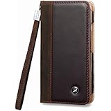 iPhone 6 case, ACEABOVE iPhone 6 4.7" Wallet Case [Dark Brown] - Premium Genuine Leather Wallet Cover with [Card Slots] and [Strap] for Apple iPhone 6 4.7 Inch Late 2014 Model (Dark Brown)