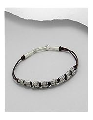 Saddle (Dark) Brown Cotton Waxed Thread Bracelet In 92.5 97