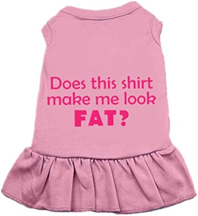 BlingPet "Does this shirt make me look FAT" Printed Doggie Dresses Party Puppy Skirt For Small Dogs XS-4XL