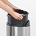 Brabantia Touch Bin, 10 Gal / 40L, Matte Steel Fingerprint Proof, 378683