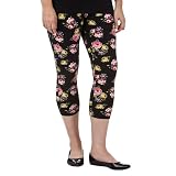 Juniors' Plus-Size Pure Energy Ebony/Multi Straight-Leg Legging