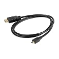 Gold Plated micro HDMI / HDMI Cable (Type D to Type A) (3.5 feet)