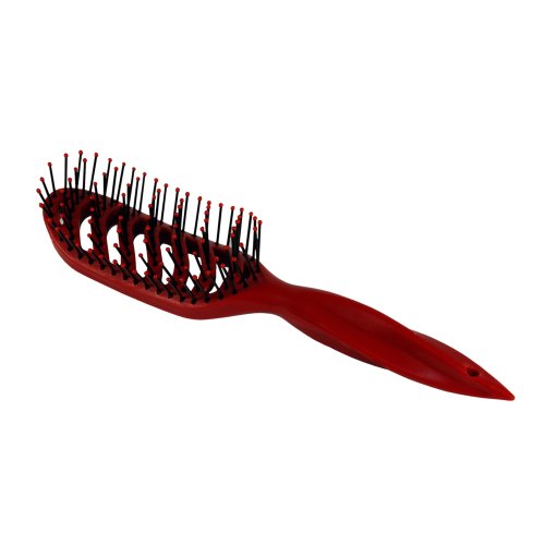 CHI Air Pro Expert Hairstyling Tourmaline Ceramic Curved Vent Brush, Red/black