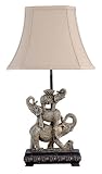 All Products : Tropical Style Elephant Table Desk Lamp w/Silk Lamp Shade