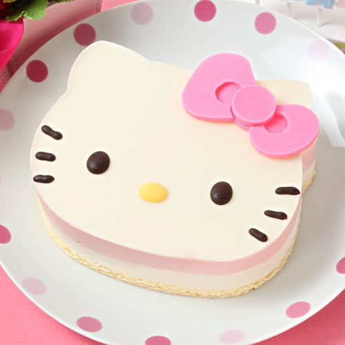 南房総びわ問屋 ハローキティ キティちゃん フェイス型ケーキ 最大横幅１５センチ
