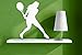 Tennis Girls Vinyl Wall Decal Sticker Art Black (18